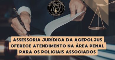 ASSESSORIA JURÍDICA DA AGEPOLJUS OFERECE ATENDIMENTO NA ÁREA PENAL PARA OS POLICIAIS ASSOCIADOS