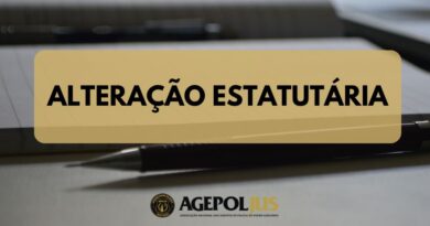 AGEPOLJUS CONVOCA ASSEMBLEIA GERAL EXTRAORDINÁRIA PARA VOTAÇÃO FINAL DA REVISÃO DO ESTATUTO DA ENTIDADE
