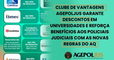 CLUBE DE VANTAGENS SPI/AGEPOLJUS GARANTE DESCONTOS EM UNIVERSIDADES E REFORÇA BENEFÍCIOS AOS POLICIAIS JUDICIAIS COM AS NOVAS REGRAS DO AQ