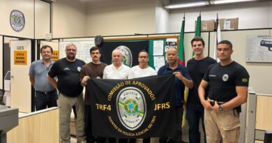 COMISSÃO DE APROVADOS DA POLÍCIA JUDICIAL VISITA SETORES DA SEGURANÇA DOS TRIBUNAIS NO RIO GRANDE DO SUL
